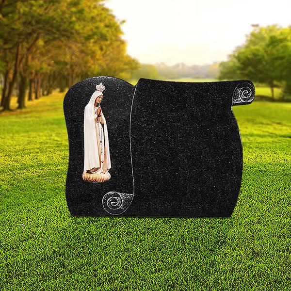 Lápide Pergaminho Granito Negro - LP30