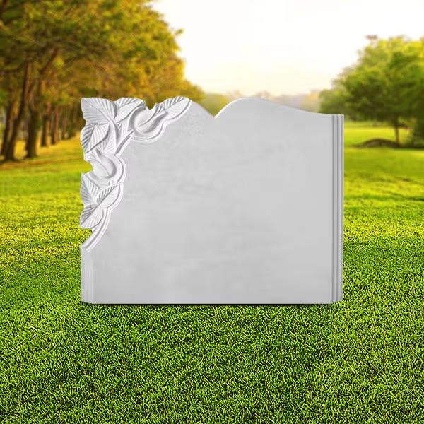 Lápide Livro com Escultura de Flor - LP8