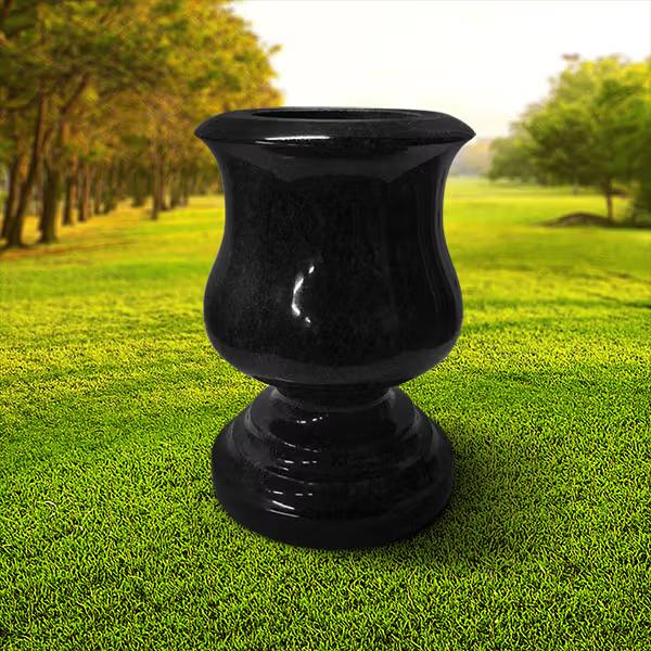 Jarra Torneada Granito Negro Absoluto - JR52