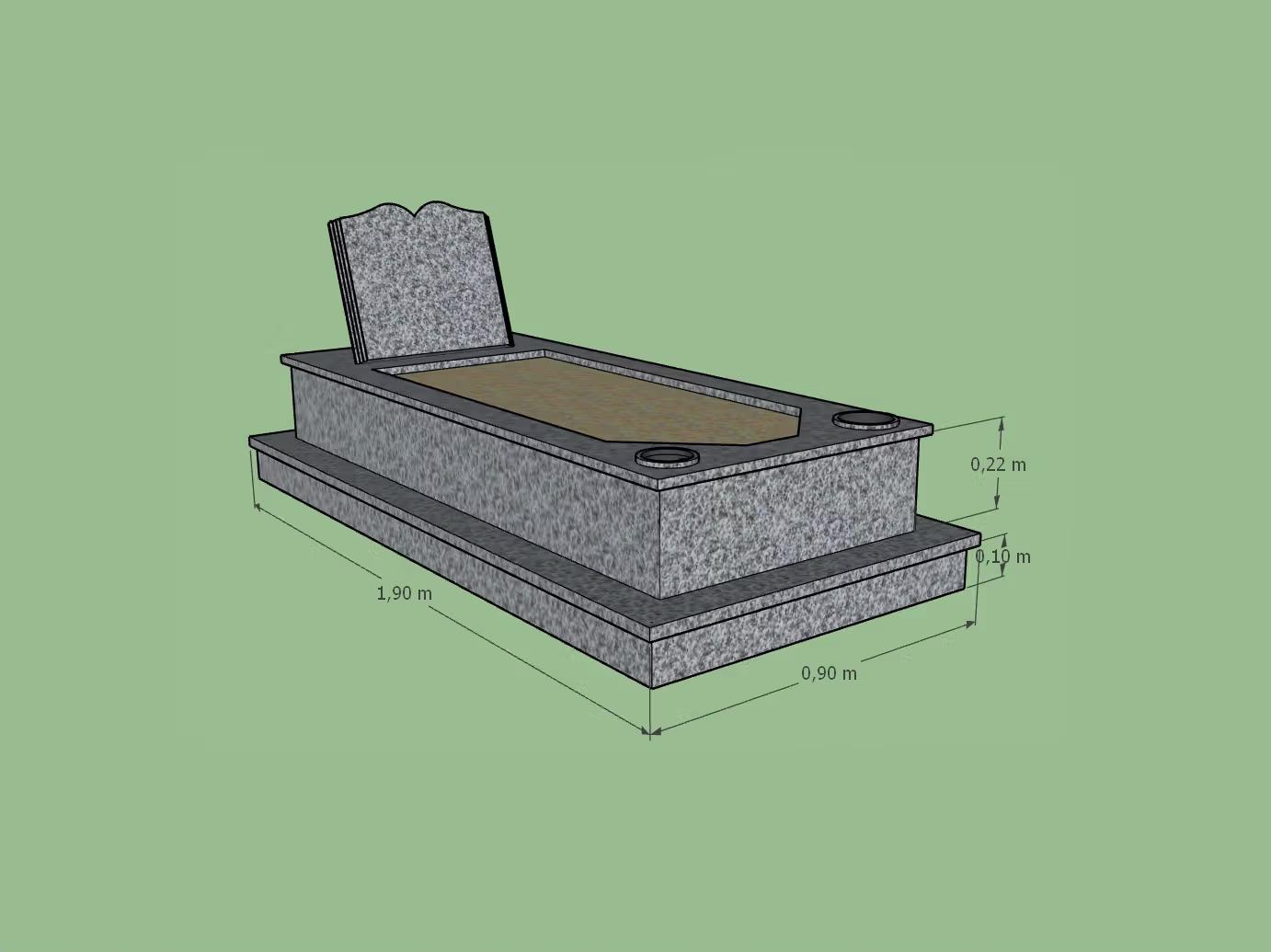 Campa Aberta Granito Cinza - CP65 2